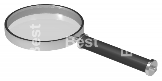 Magnifier isolated on white