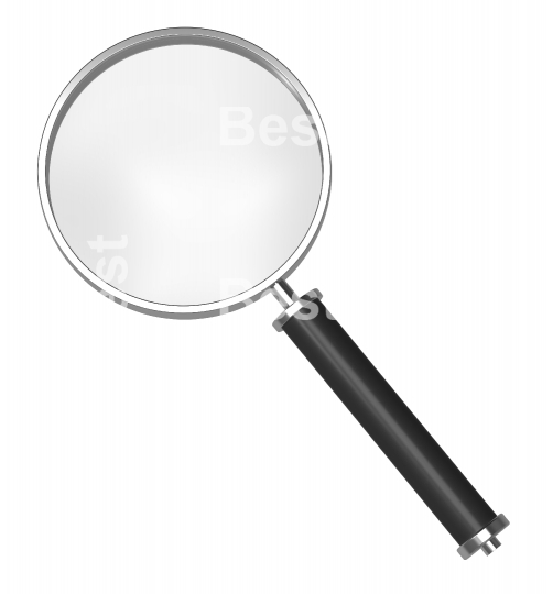 Magnifier isolated on white