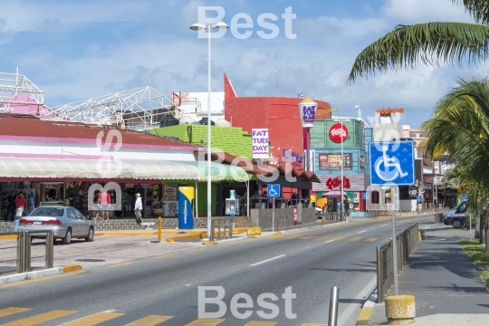 Main Street in Cancun, Mexico