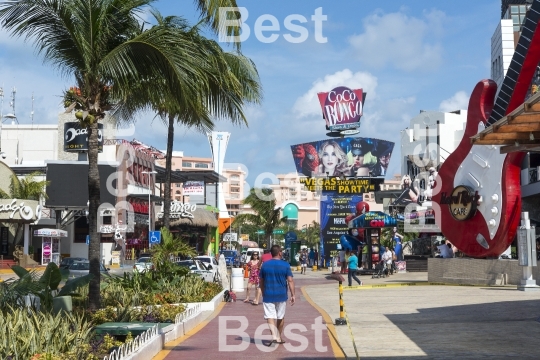 Main Street in Cancun, Mexico