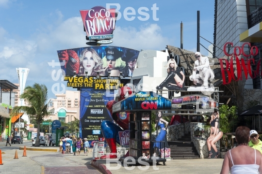 Main Street in Cancun, Mexico