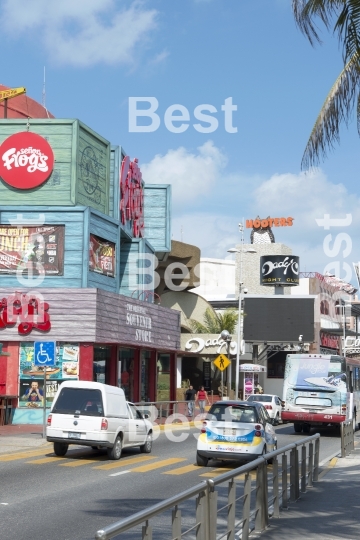 Main Street in Cancun, Mexico