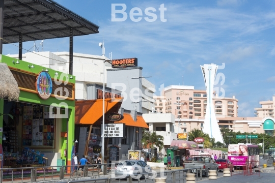 Main Street in Cancun, Mexico