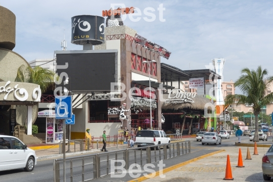 Main Street in Cancun, Mexico