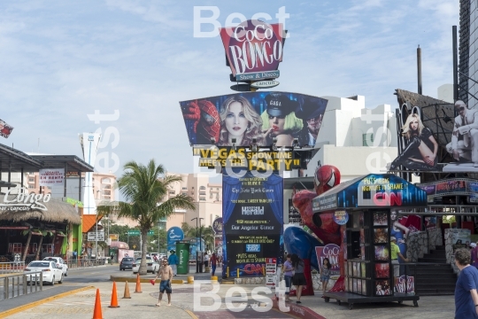 Main Street in Cancun, Mexico