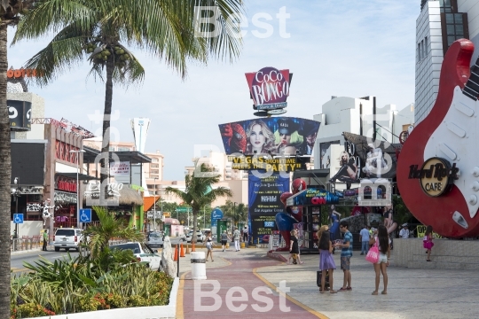 Main Street in Cancun, Mexico