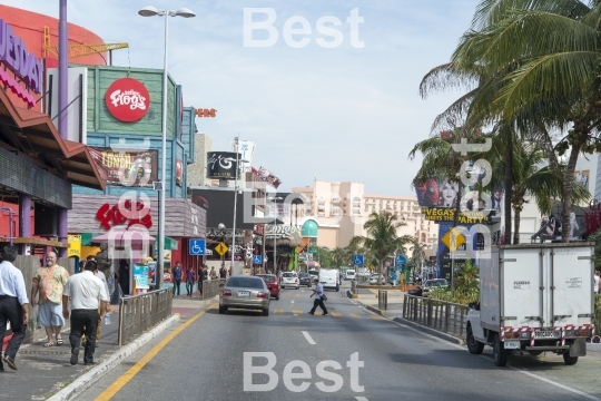 Main Street in Cancun, Mexico