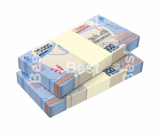 Malagasy ariary bills isolated on white with clipping path