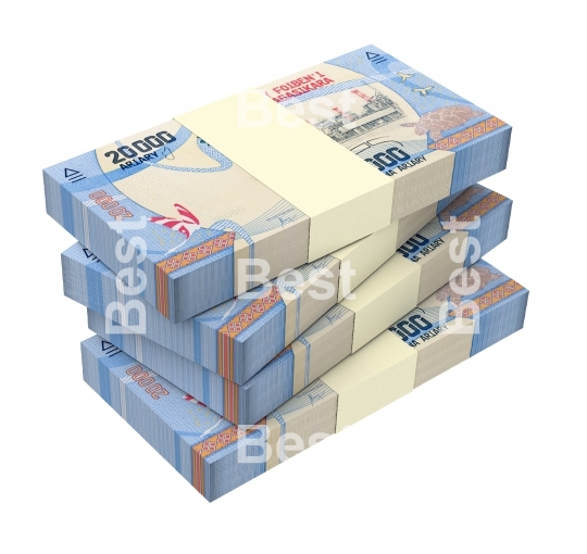 Malagasy ariary bills isolated on white with clipping path