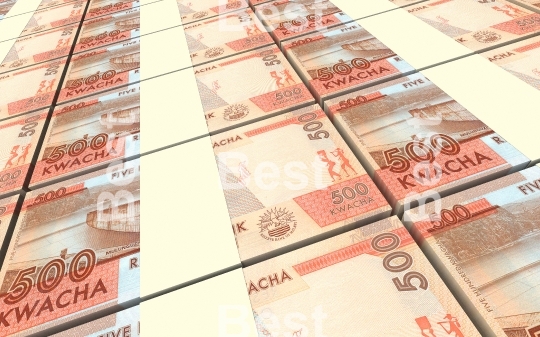 Malawi kwacha bills stacked background