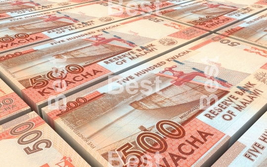 Malawi kwacha bills stacked background