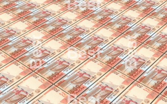 Malawi kwacha bills stacked background