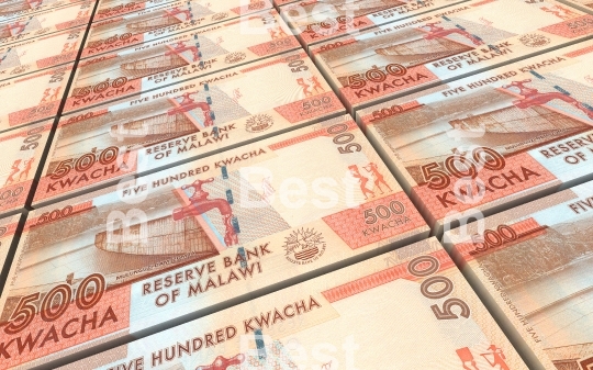 Malawi kwacha bills stacked background