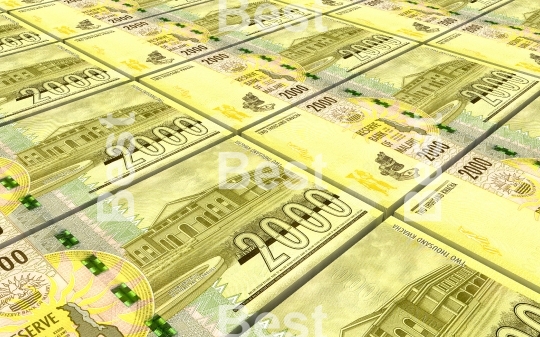 Malawi kwacha bills stacked background