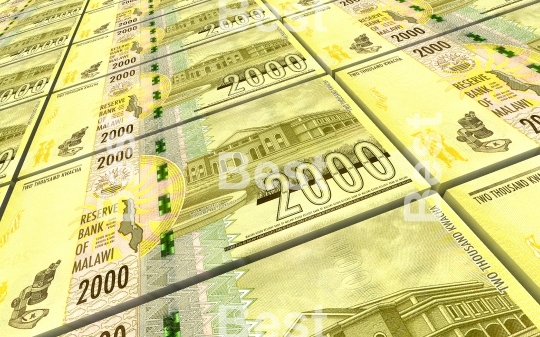Malawi kwacha bills stacked background