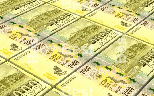 Malawi kwacha bills stacked background