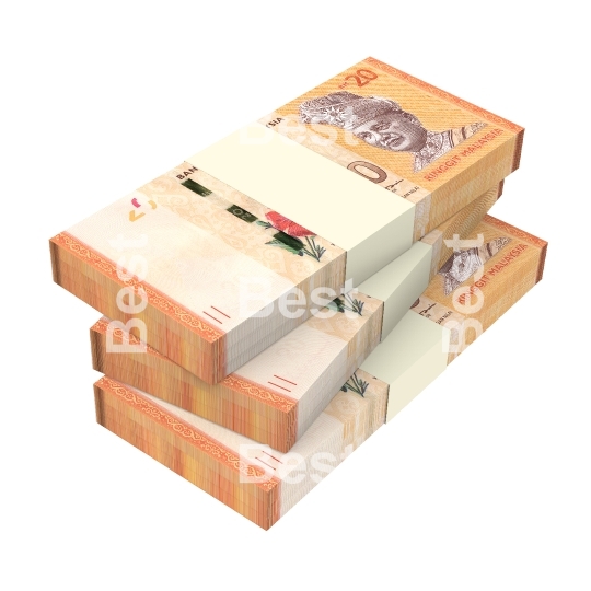 Malaysian ringgit isolated on white background