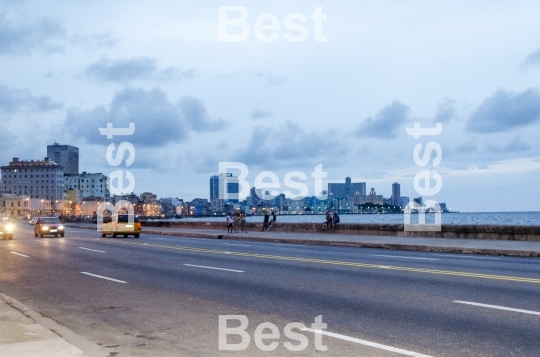 Malecon promenade in the evening