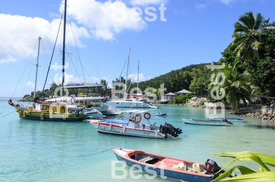 Marina in La Passe, La Digue Island