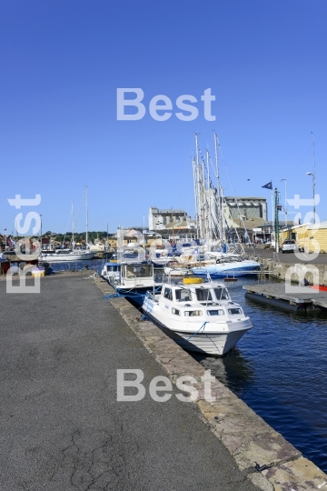 Marina in Nexo on Bornholm Island