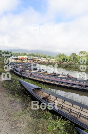 Market on Inle Lake in Myanmar