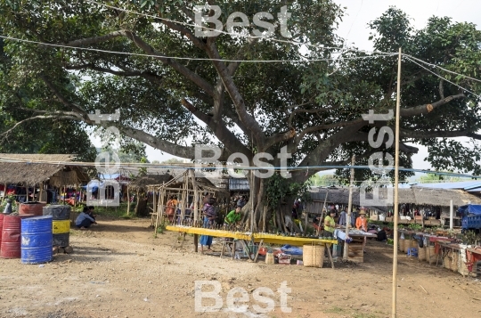 Market on Inle Lake in Myanmar