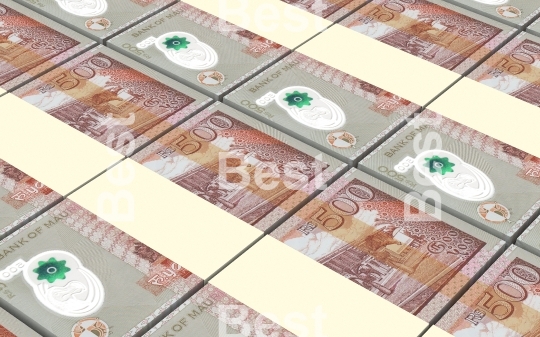 Mauritian rupee bills stacked background