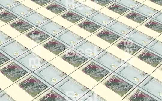 Mauritian rupee bills stacked background