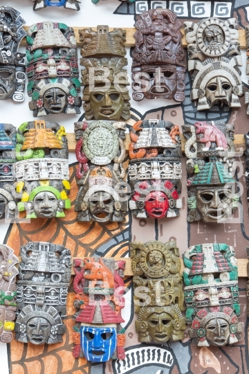 Mayan wooden masks