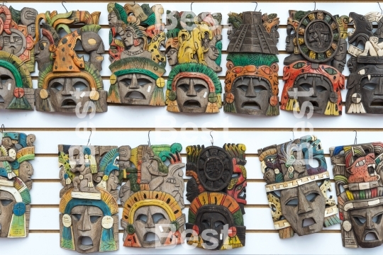 Mayan wooden masks