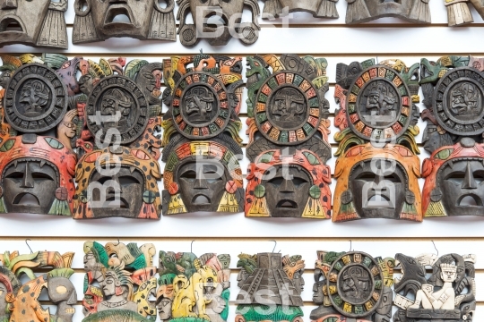 Mayan wooden masks