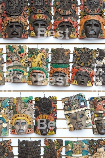 Mayan wooden masks