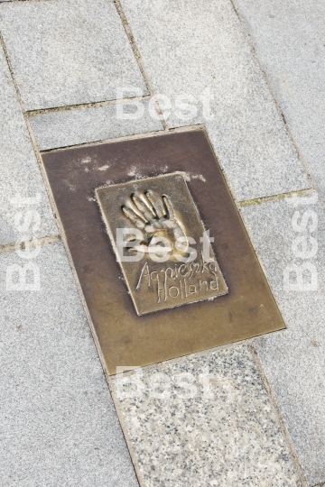 Memorial plaque on Avenue of Stars in Miedzyzdroje