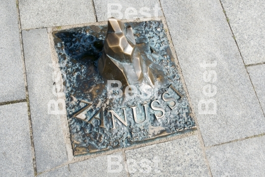 Memorial plaque on Avenue of Stars in Miedzyzdroje