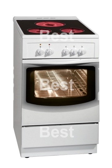 Modern white ceramic stove