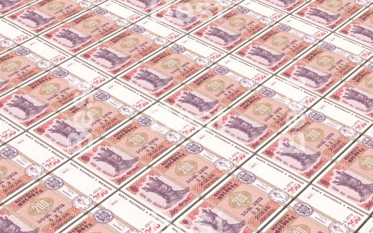 Moldovan leu bills stacks background
