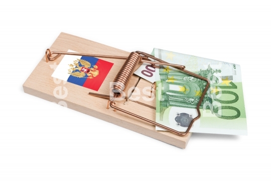 Mouse trap with Euro bill