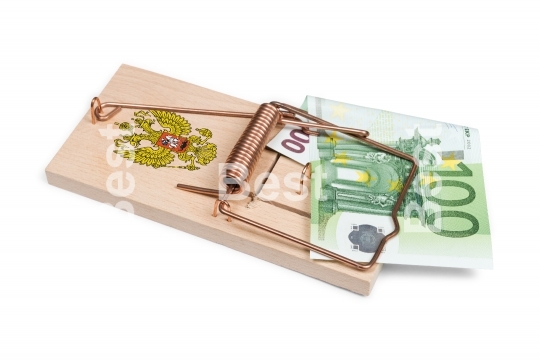 Mouse trap with Euro bill