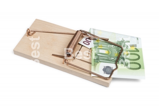 Mouse trap with Euro bills