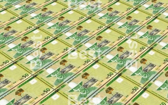 Namibian dollars bills stacked background