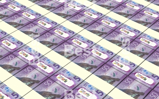 New Zealand dollar bills stacks background