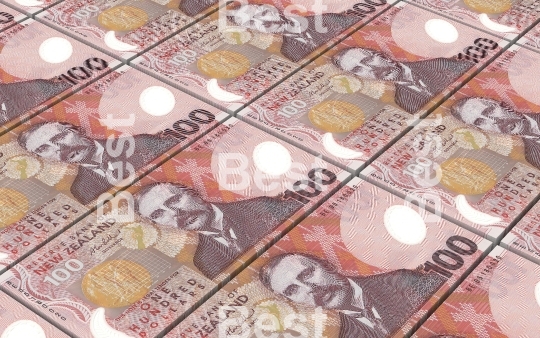 New Zealand dollar bills stacks background