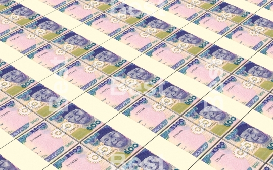 Nigerian nairas bills stacked background