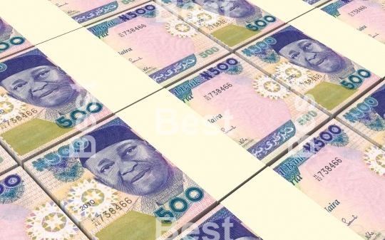 Nigerian nairas bills stacked background