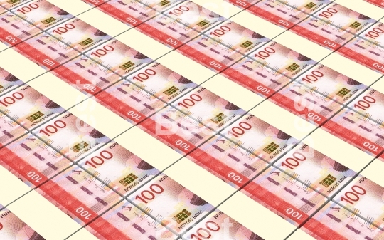 Norwegian krone bills stacks background