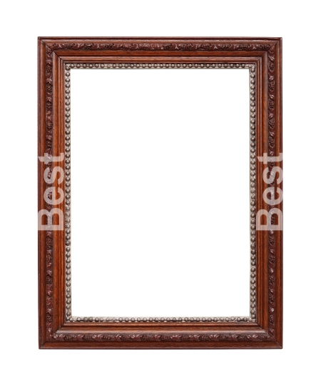 Old brown with silver picture frame
