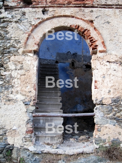 Old doorway in old Gairo Vecchio village