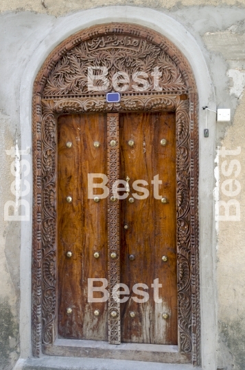 Old wooden door