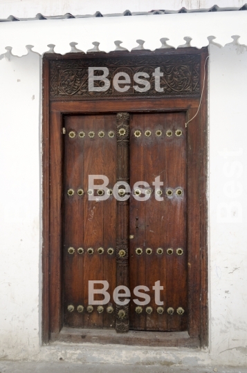 Old wooden door