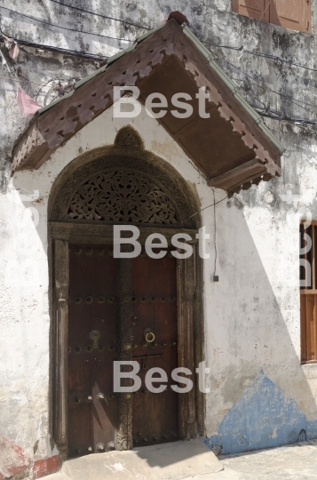 Old wooden door